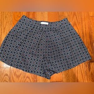 Lush Pleated dress Shorts- Patterned